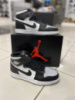 Кроссовки высокие Nike Air Jordan 1 (black white gray)