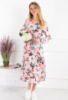Жіноча рожева сукня з квітковим принтом