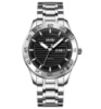 Чоловічий класичний годинник Skmei 9293SIBK Silver-Black зі сріблястим браслетом та мінеральним склом