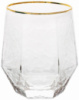 Набор 4 стакана Monaco Ice 450мл, стекло с золотым кантом