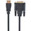 Кабель Cablexpert HDMI-DVI V 1.3 (M/M), 3 m Black (CC-HDMI-DVI-10) (Код товару:39275)