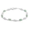 Серебряный браслет CatalogSilver с натуральным изумрудом 3.773ct, вес изделия 6,37 гр (2166764) 1720 размер