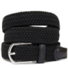 Текстильний жіночий ремінь класика 720546 Чорний