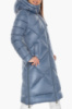 Куртка женская зимняя длинная с капюшоном - 51675 цвет маренго