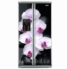 Виниловые наклейки на холодильник типа Side-by-side Орхидеи