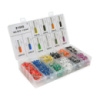 Набор клемм/наконечников 1200шт E1008  (R-200, B-200, Y-100, Bl-100, O-100, Br-100, G-100, W-100,  Gr-100, V-100) в боксе