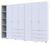 Комплект шкафов для одежды Doros Гелар (3 шт.) 270,6х49,5х203,4 см Белый (DRS-011179)