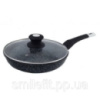 Сковорода UNIQUE UN-5144 22 см з кришкою темний граніт, Довговічні сковорідки, Ідеальна сковорода