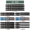 20 шт. Т-подібні леза для лобзика HCS Асорті лез полотно пилочки для лобзиків для різання дерева, пластику та металу T119B T111C T