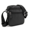 Шкіряний компактний чоловічий месенджер чорний 70080A