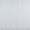 Самоклеюча 3D панель біла великі хвилі 700x700x6мм