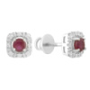 Серебряные серьги CatalogSilver с натуральным рубином 1.045ct (2187868)