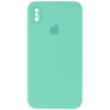 Чохол Silicone Case Square Full Camera Protective (AA) Apple iPhone XS (5.8«), Бірюзовий / Turquoise - купити в SmartEra.ua