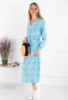 Жіноча бірюзова сукня з квітковим принтом