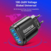 Зарядка для смарфона 4-ох портова USB швидка зарядка для телефона планшета 30 Вт Xiaomi Poco Samsung Huawei Sony зарядка для телеф