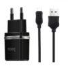 Зарядний пристрій Hoco C12 Charger + Cable (Micro) 2.4A 2USB Чорний - купити в SmartEra.ua