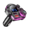 Автомобильное зарядное устройство Hoco DFM01 2USB/ Type-C c дисплеем и FM-модулятором black