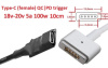 Переходник для блока питания MagSafe 2 8-10cm з USB Type-C (Female) Quick Charge Power Delivery QC|PD тригер (A class) 1 день гар.