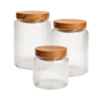 Набор банок для хранения с бамбуковыми крышками 400/600/800 мл 64486-13