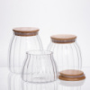 Набор банок для сыпучих продуктов стеклянные с бамбуковыми крышками 3 штуки 0.5/0.8/1 л 64486-56