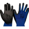 Рукавички трикотажні з частковим ПУ покриттям р10 (синьо-чорні манжет) SIGMA (9446431)