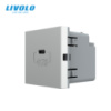 Механізм розетка USB Type-C з Power Delivery 45W Livolo сірий (VL-FCUC-2IP)