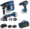 Набір акумуляторний BOSCH 0615990M32 (GBH 180-LI/GSR 18V-50/GWS 180-LI/2акум.18В 5Аг/зарядний/сумка)