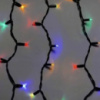 Xmas гірлянда LED 120 3.3Line Short curtain(Бульбашки/Бахрома) M-2 Мультицветна 5M Вул.+сої Чорний