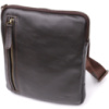Елегантна чоловіча сумка з гладкої натуральної шкіри 723150 Коричневий