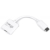 Перехідник Cablexpert DisplayPort-HDMI, 0.1, білий (A-DPM-HDMIF-002-W)
