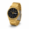 Чоловічий годинник Casio MTP-V006G-1C класичний золотистий з чорним циферблатом