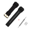 Ремінець для Casio AE-1400 Black GD полімерний чорний, сумісний з MCW-200H (1051-1215)