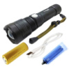 Ручной аккумуляторный светодиодный фонарь Police X-Balog BL-1827-P90 переносной с USB зарядкой оптическим зумом и металлическим корпусом + ремешок...
