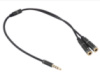 Разветвитель аудио для наушников и микрофона, Jack 3.5 (папа ) 4 pin =>2*Jack 3.5(мама) 3 pin , круглый в оплетке, Пакет