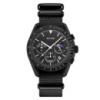 Чоловічий наручний годинник Skmei 9392BK Black з хронографом та нейлоновим ремінцем