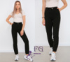 Жіночі брюки джоггери «Elias» тонкі оптом | Батал | Розпродаж моделі 50, Чорний