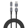 Дата кабель WIWU Wi-C085 Raptor Pro 2in2 USB-A + USB-C/Type-C to Lightning (1m)