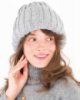 Жіноча зимова сіра шапка