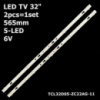 LED підсвітка TV 32« 565mm 5-led 6V L32M5-AZ TCL32D05-ZC22AG-11 32GM16F 303TC320034 303TC320035 2шт.