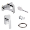 Набір змішувачів Qtap 5 в 1 Vlasta з вбудованим комплектом для душу на 1 споживача (QT1128102C + QTVLA6228102NC) хром