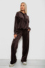 Спортивный костюм женский велюровый, цвет шоколадный, 241R2001-20