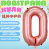 Воздушный шар в виде цифры 0 розовое золото,40 дюймов, фольгированый, для праздников для дня рождения,годовщин