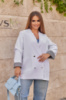 Жіночий базовий піджак на підкладці з манжетами «Lavita» | Норма і батал | Розпродаж моделі Білий, 50-52