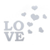 Зеркальный декор акриловый самоклеющийся Love серебро,11шт (D) SW-00002495