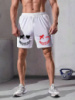 Білі чоловічі шорти з ДТФ