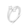 Серебряное кольцо CatalogSilver с фианитами, вес изделия 2,68 гр (2149262) 17.5 размер