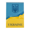 /Блокнот на пружині зверху UKRAINE, А-5, 48л., клітка, картонна обкладинка, блакитний