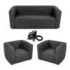 Комплект надувной мебели диван и 2 кресла Серый SW-00002659