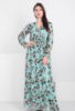 Жіноча бірюзова сукня в квітковий принт