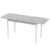 Раздвижной стол Неман МОНО прямоугольный Бетон/Белый (NEM-121084)